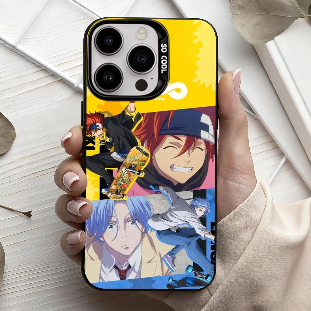 SK8 The Infinity L-Langa R-Reki Phone Case For iPhone17,16,15,14,13,12,11 Plus,Pro Max Black Candy Silver Phone Case