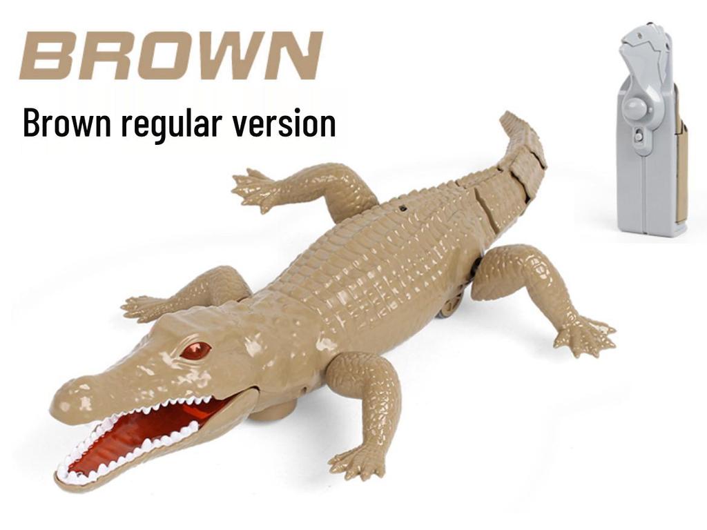 Luminous Infrared Remote-Control Electric Crawling Crocodile: Educational Kids' Toy and Simulation Animal
