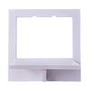 White Square Wall Floating Shelf Round Hexagon Flower Shape Wall Mount Display Shelf