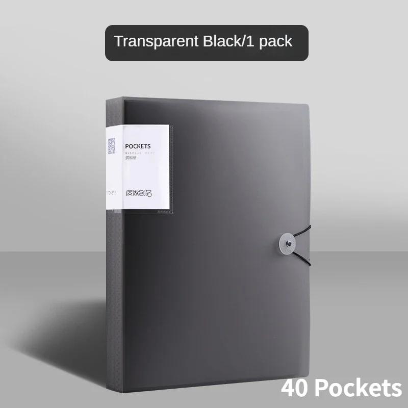 A4 Color Transparent Folder Document Large Capacity Dustproof Waterproof File Organizer Score Test PaperHolder Student File File