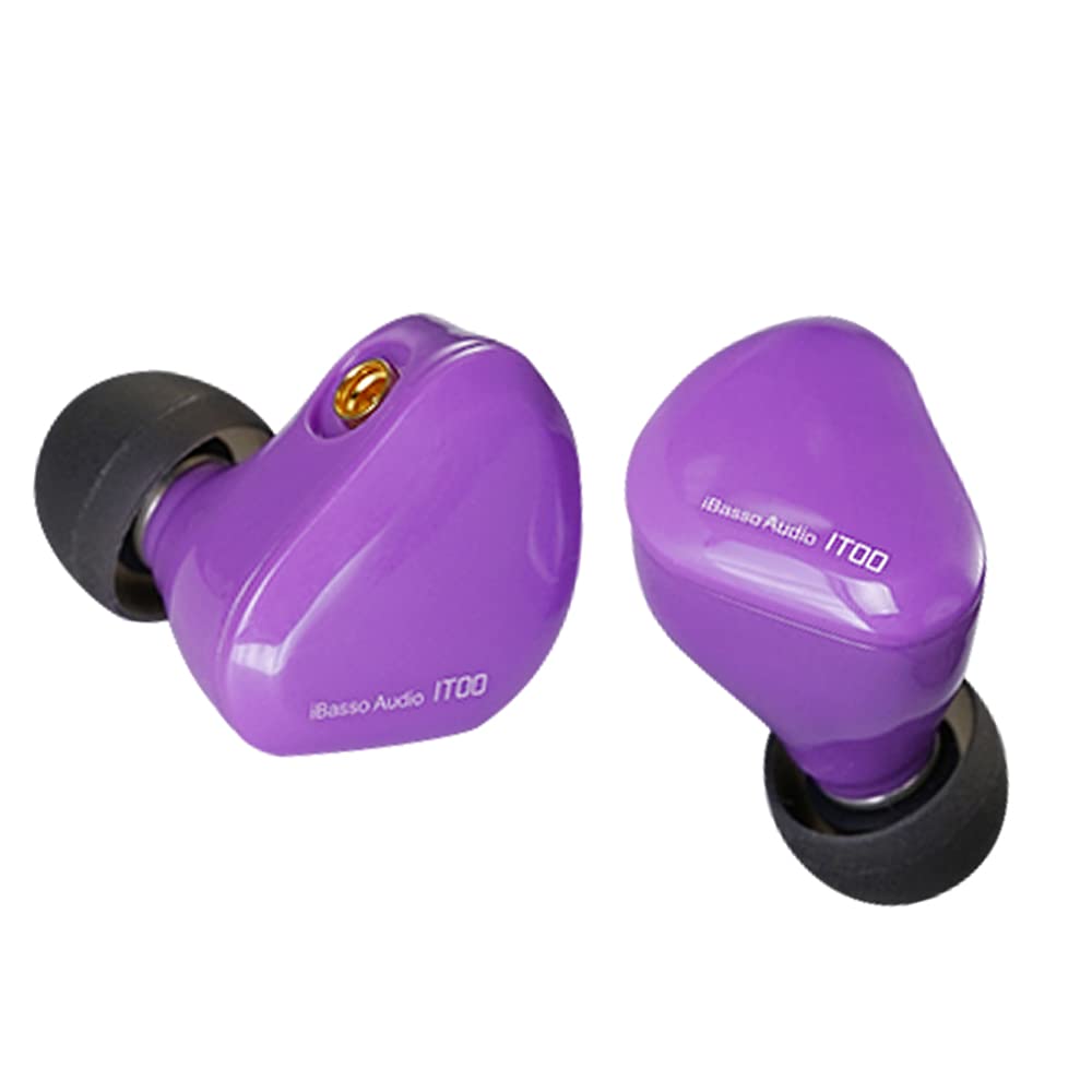 iBasso Audio IT00VLT iBasso MMCX Re-cable 3.5mm Jack Wired In-Ear Dynamic Earphones, High-Resolution Lossless Sound, Lightweight, for Gaming, Video,