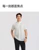 [National Style Imitation Linen Texture] Langdeng Stand Up Collar T-shirt Men's Short Sleeved Summer New Semi Open Collar Lightweight and Sweat Proof