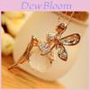 Elegant Fashion Women Crystal Fairy Angel Wing Pendant Long Chain Necklace Gift
