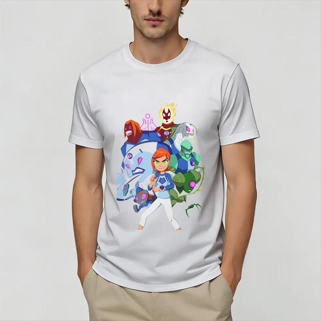 Novelty Ben 10 Aliens TShirts Unisex Round Collar Pure Cotton T Shirt Short Sleeve Tees 4XL 5XL 6XL Tops