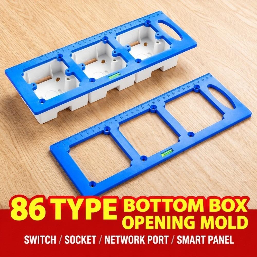ABS 86 Switch Box Opening Jig With Level Electrical Socket Hole Position Tool for Electrician