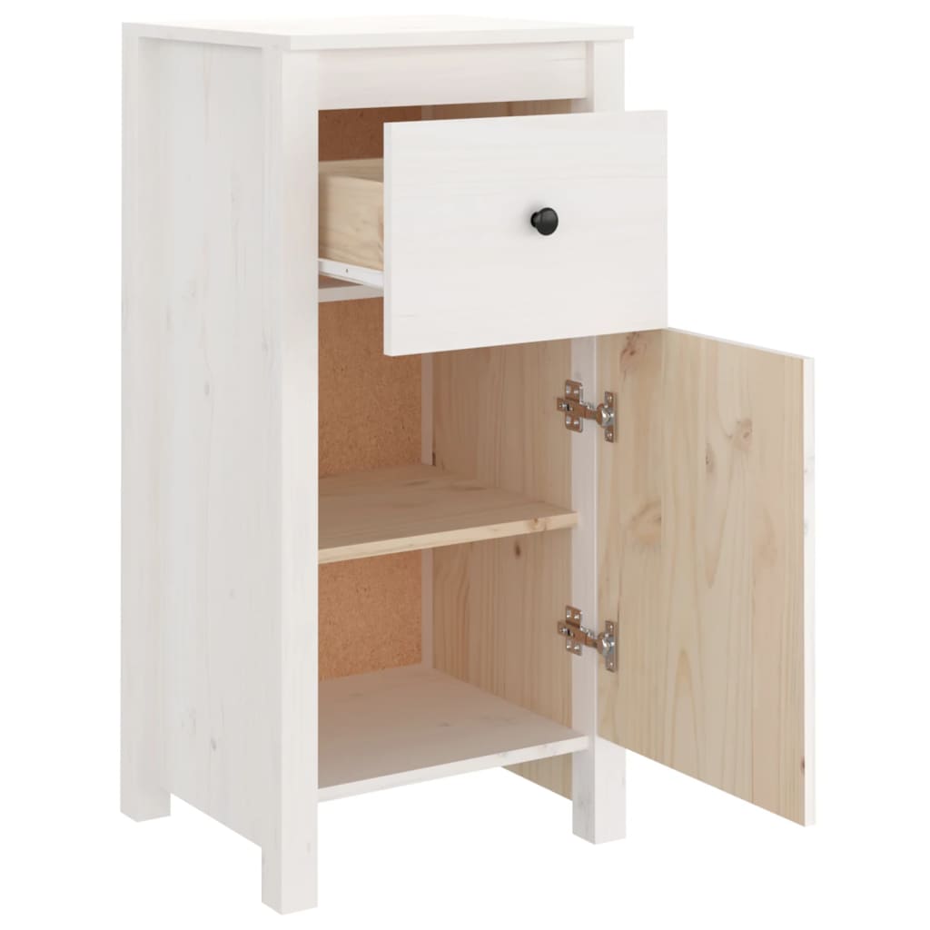 Sideboards 2 Pcs. White 40 X 35 X 80 Cm Solid Pine Wood