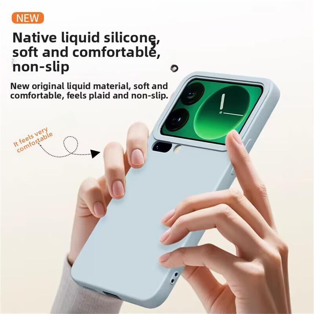 Slim Offical Phone Case for Xiaomi Mi 14 15 Ultra 17 Pro Max TPU Cover Liquid Silicone Soft Cases  Protective