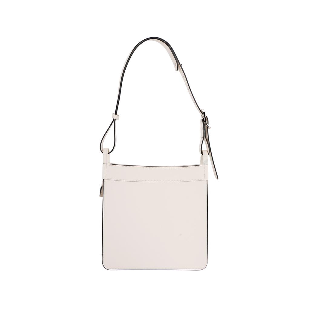 Longchamp Le Foulonné Silver Metal Zipper Closure Calfskin Hobo Bag Women Handbags White 10272HFI037