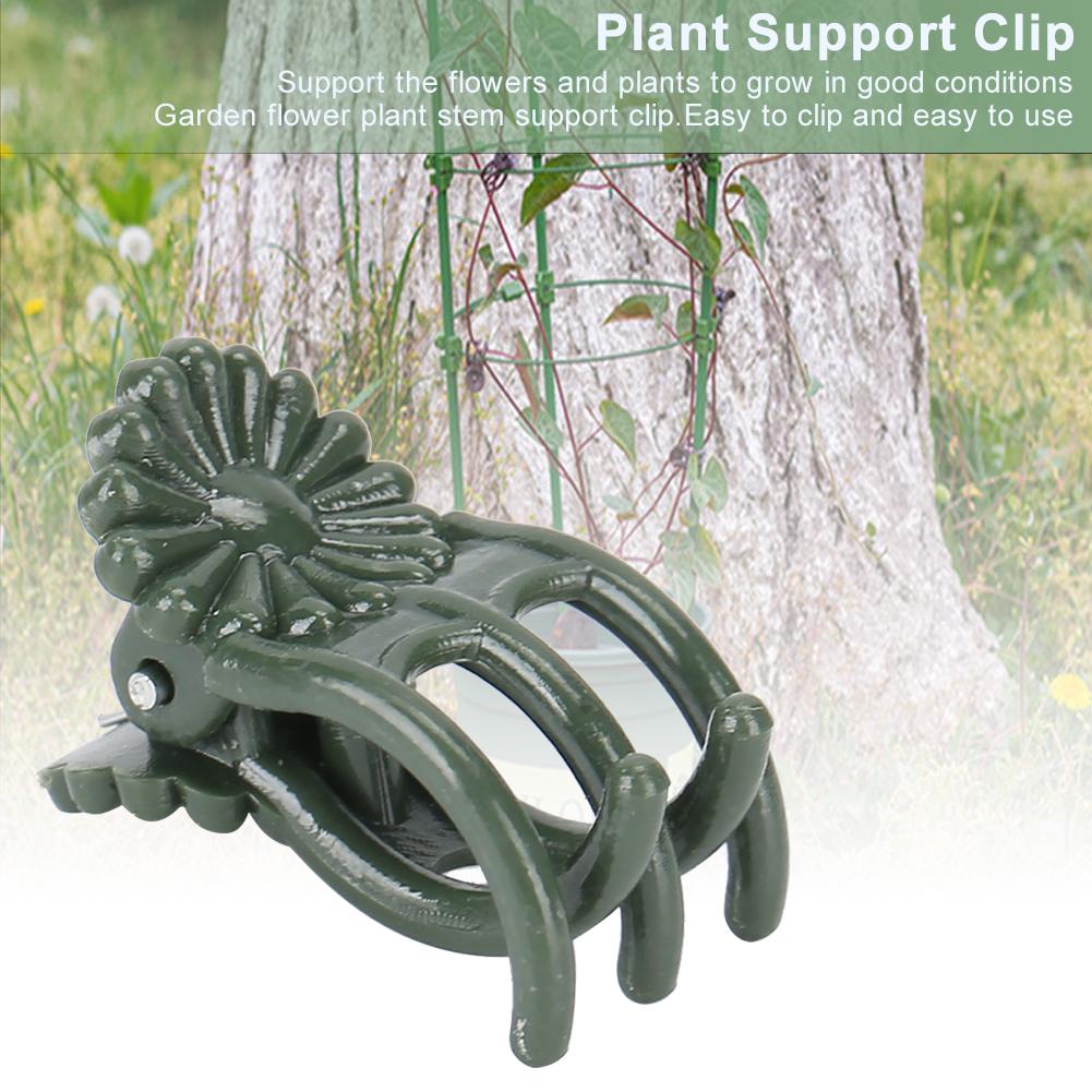100Pcs Plant Clip Beautiful Chrysanthemum Shape Garden Flower Stems Fixing Support Clips ToolWith
