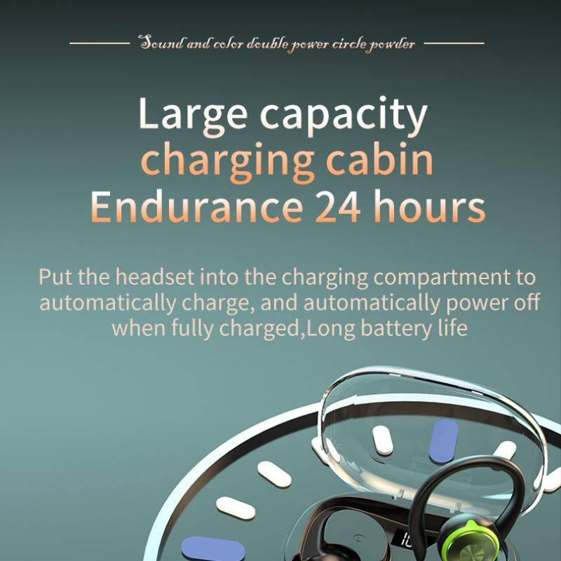 Sports Hanging Ear -type Bluetooth Headset Large -capacity Headset Sports Headset