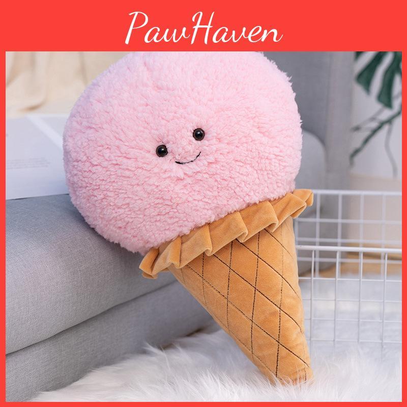 Plush Cream Ice Toys Cartoon Fill Doll Macaroon Xmas Gift Toys Stuffed Ornament
