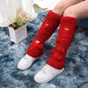 Leg Warmers for Women 80s Ribbed Knit Leg Warmers for Dance Yoga Sports Cosplay Costume Party Accessory red