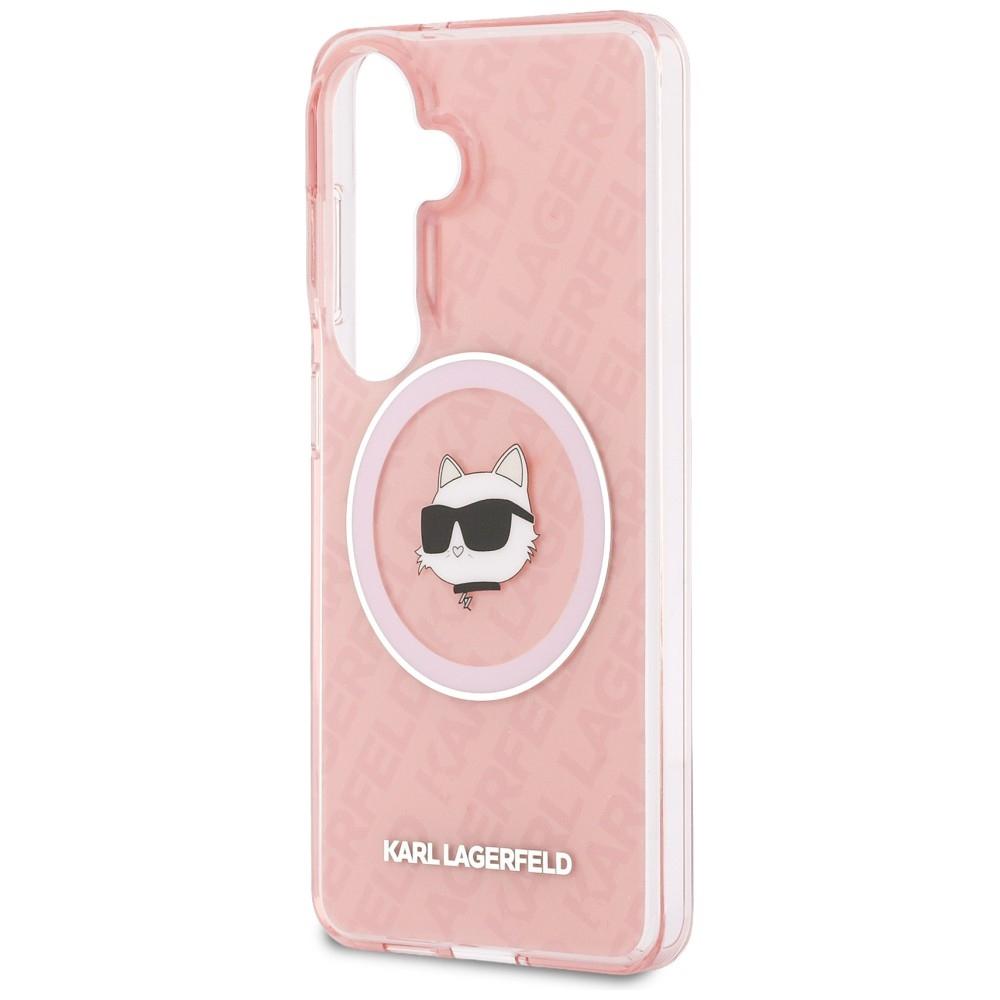 Karl Lagerfeld IML Repeated Choupette MagSafe Case for Samsung Galaxy S26 Pink