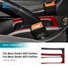 Real Soft Carbon Fiber Trim Sticker For Mercedes Benz Smart 453 Fortwo Forfour 2016-2018 Car Gear Handbrake Panel