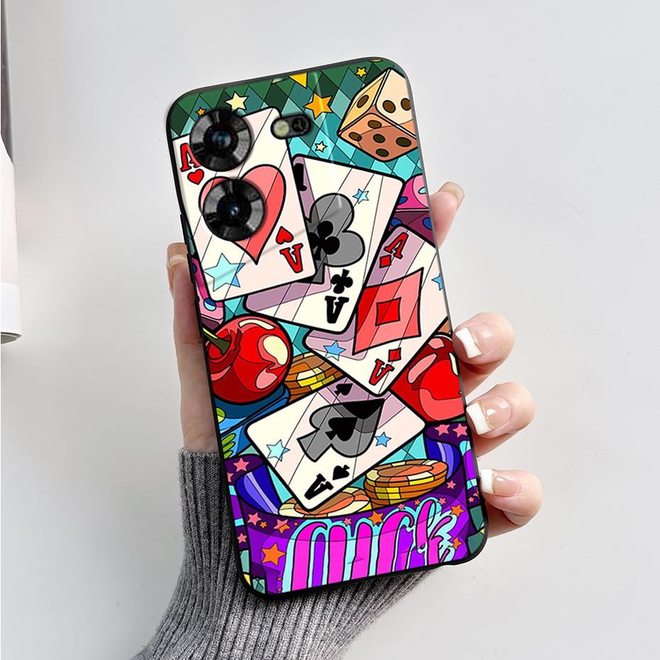 For Tecno Pova 5 Case LH7n Silicone Phone Case Stylish Pattern Slim Soft Black Funda Cover For Tecno Pova 5 4G 2023 Pova5 Capa