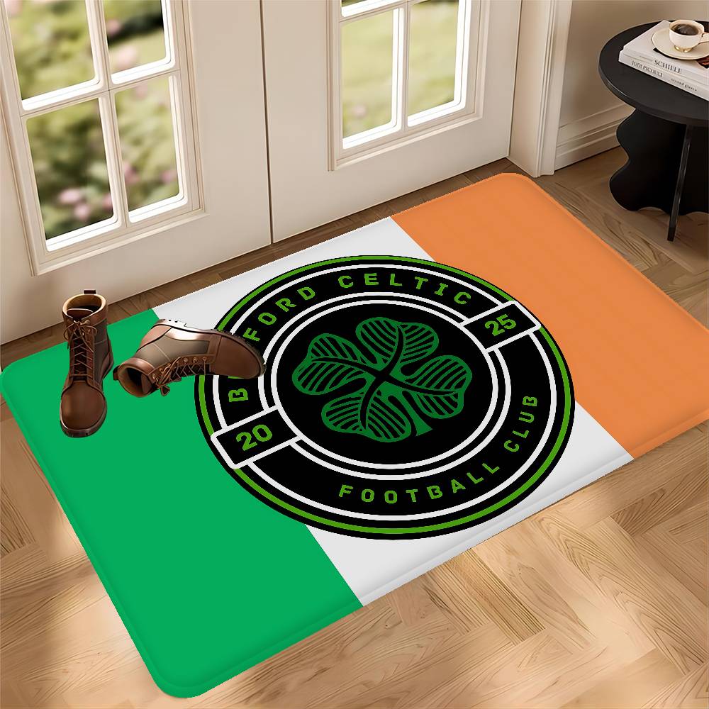

C-Celtic Fc Entrance Door Mat Nordic Style Bedroom Living Room Doormat Home Balcony Anti-Slip Modern Home Decor 40x60cm