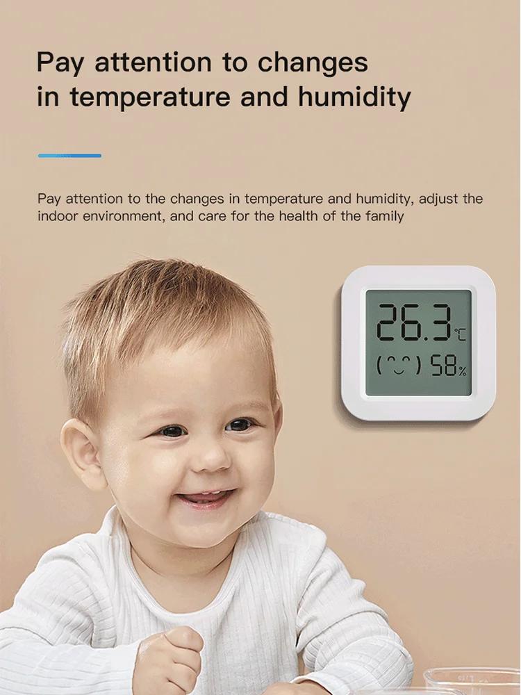 Temperatur-Feuchtigkeitssensor, Mini-LCD-Digitalanzeige, kompatibel mit Bluetooth-App, Fernbedienung, Thermometer und Hygrometer