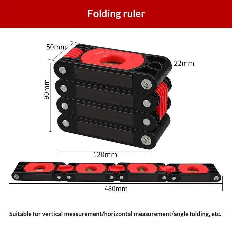 1Pcs Woodworking Pipe Stair Corner Folding Extension Tool Multifunctional Folding Level Polygon Precision Gauge