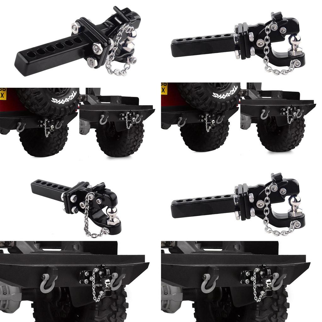 Reliable Adjustable Drop Hitch Receiver With Decorative Chain For 1/10 Rc Axial Scx10 Traxxas Trx4