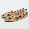 Mesh Embroidered Leisure Ballet Flats Women Breathable  Sandals Female Comfort Fashion Dress Shoes Ladies Mary Jane Shoes