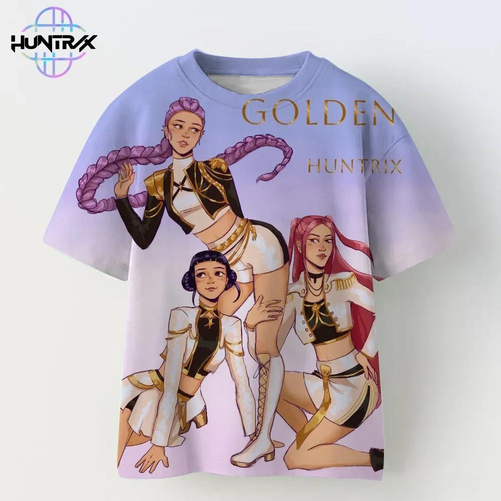 Kpop Demon Hunters 3D Print Sport Quick-dry Breathable Boy Girl T-shirt Outdoor Harajuku Hip-hop Anime Children Short-sleeve Top