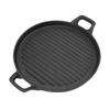 Ribbed Surface Grill Pan Round Flat Bottom Stovetop Griddle Practical Barbecue Pan  Barbecue Steak