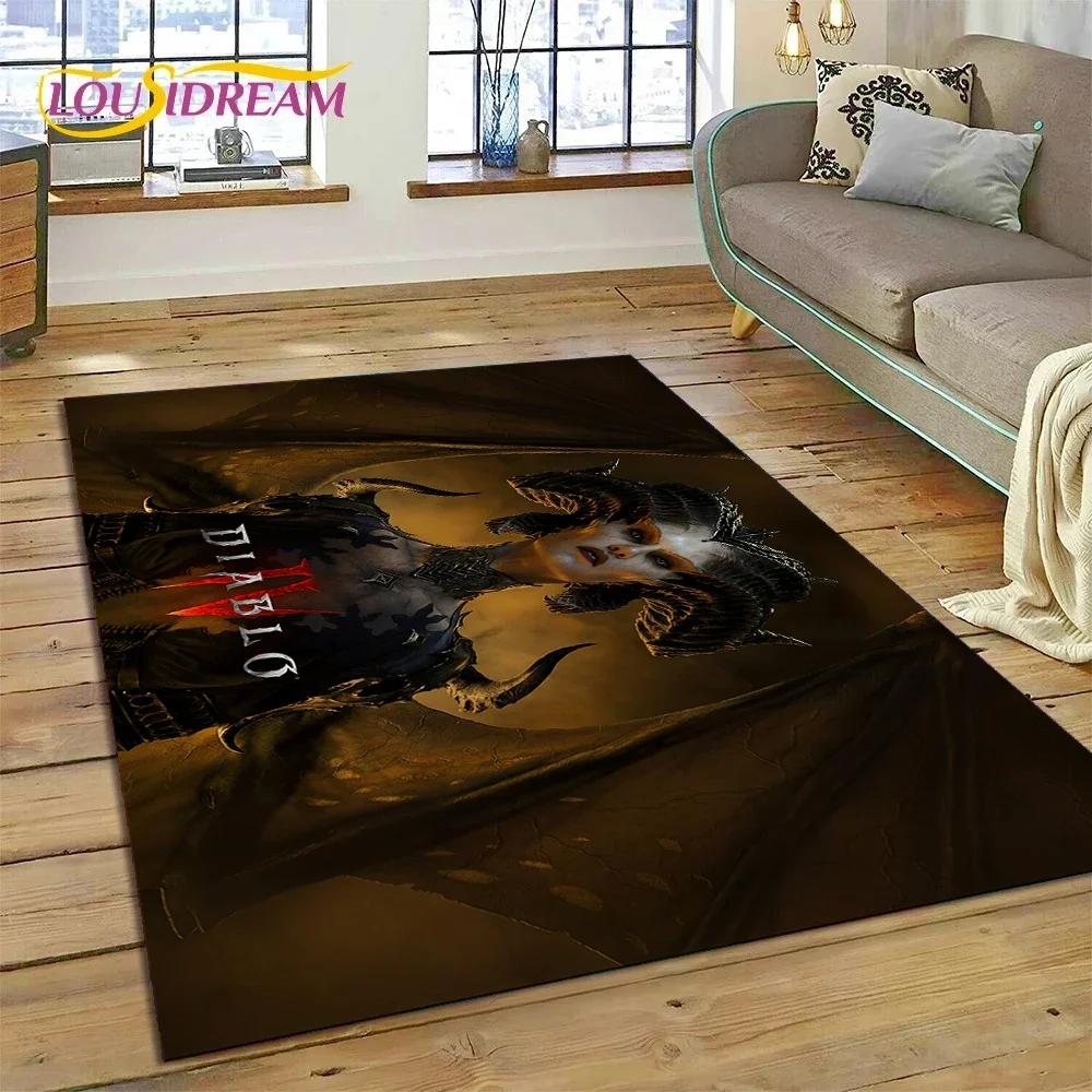 Diablo 3D Retro Game Gamer Carpet Rug for Bedroom Living Room Home Sofa Decoration,Children Play Game Large Decor Floor Mat Gift