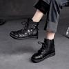 Summer New Hollow High-top Sandals Women's Retro Hole Shoes Soft-soled Soft-faced Women's Cool Boots Black