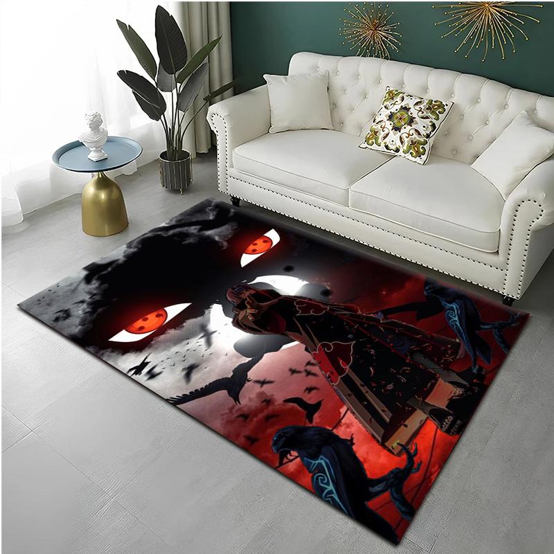 Cosplay N-Naruto Uchiha Anime I-Itachi Carpet Rug for Bedroom Living Room Decor Sofa Home Kids Game Area Rug Non-slip Floor Mat