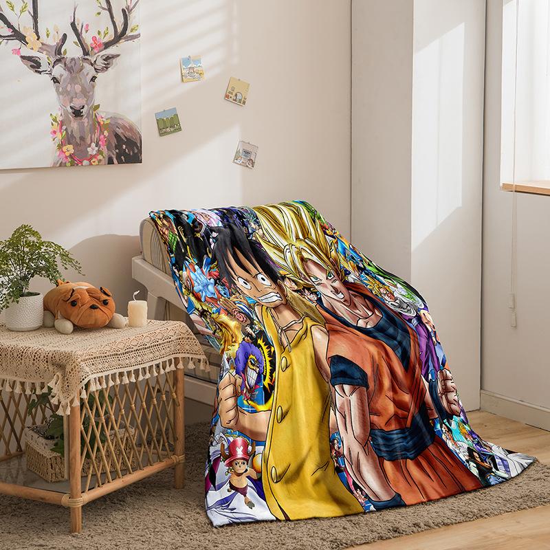 Riman Dragon Ball Series Flannel Blanket 3D Printed Sofa Blanket Thickened Blanket