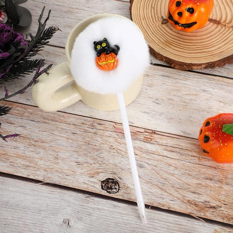 4 Peças Caneta Gel Desenho Animado Halloween Caneta Engraçada para Escrever Materiais de Escritório para Estudante Recompensa de Jogo Suprimentos para Festa de Halloween