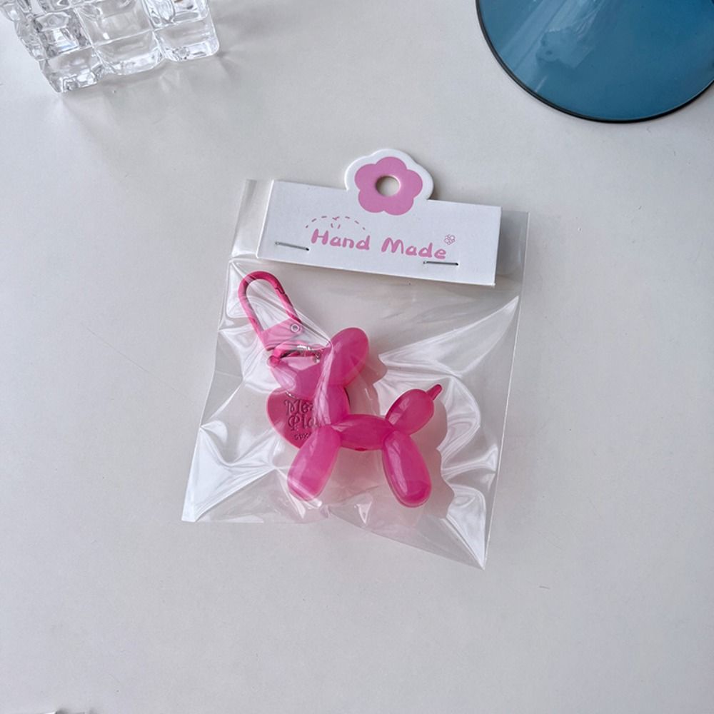 

Acrylic Jelly Balloon Puppy Keychain Dog Cartoon Puppy Pendant Creative Decoration розы красного
