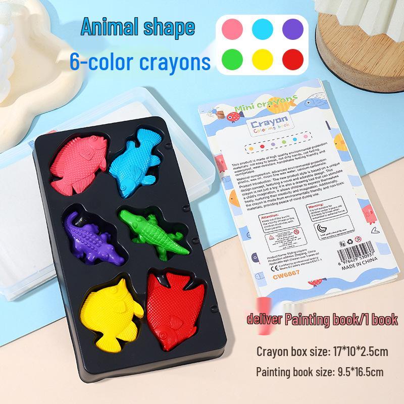 Chaowen Creative Cartoon Clownfish Crayons: Mess-Free Drawing for Kids