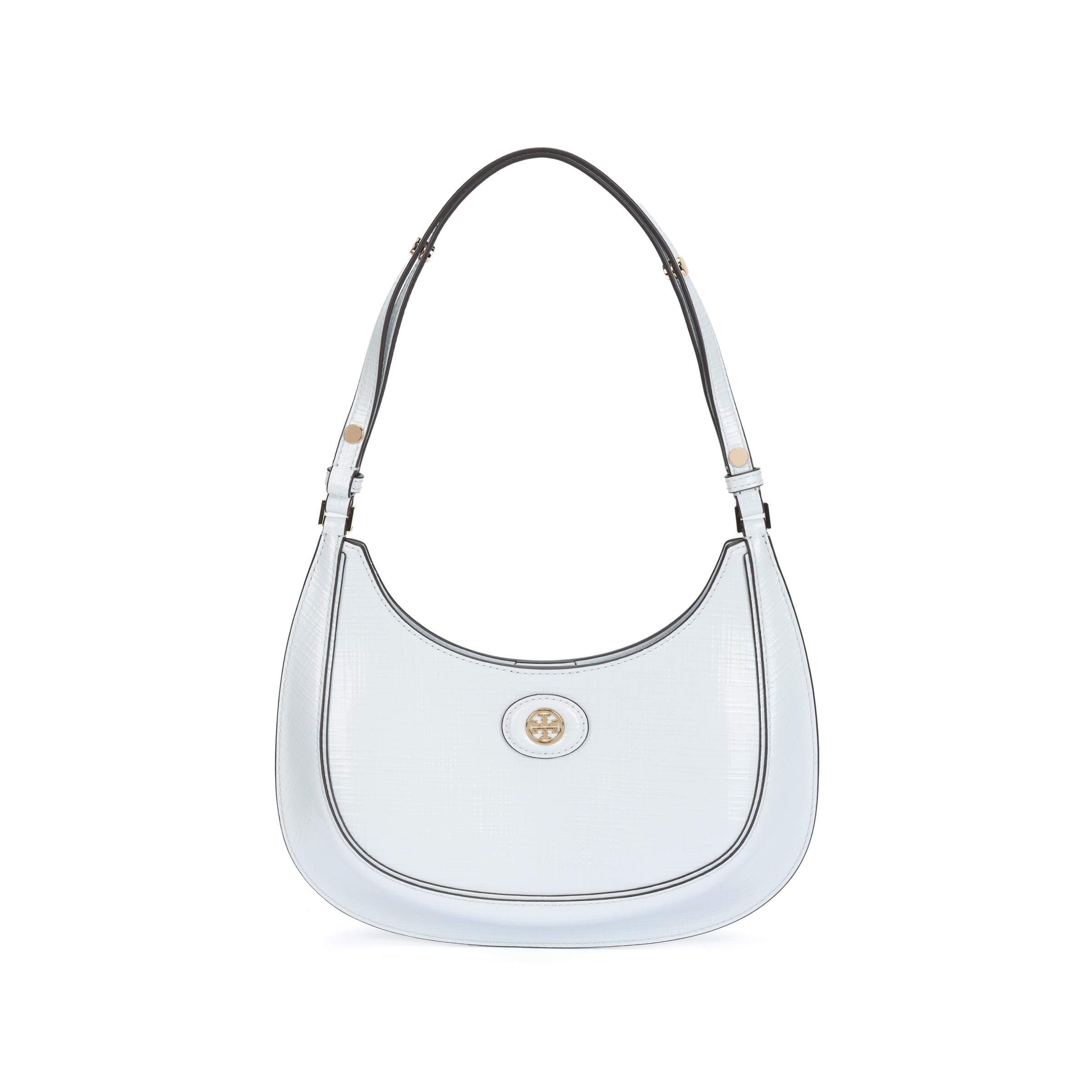 

Tory Burch Robinson Magnetic Closure Adjustable Shoulder Strap Leather Crescent Bag Women handbags Mountain-Top 158509-400 Basic Set (Bag+Dust Bag)