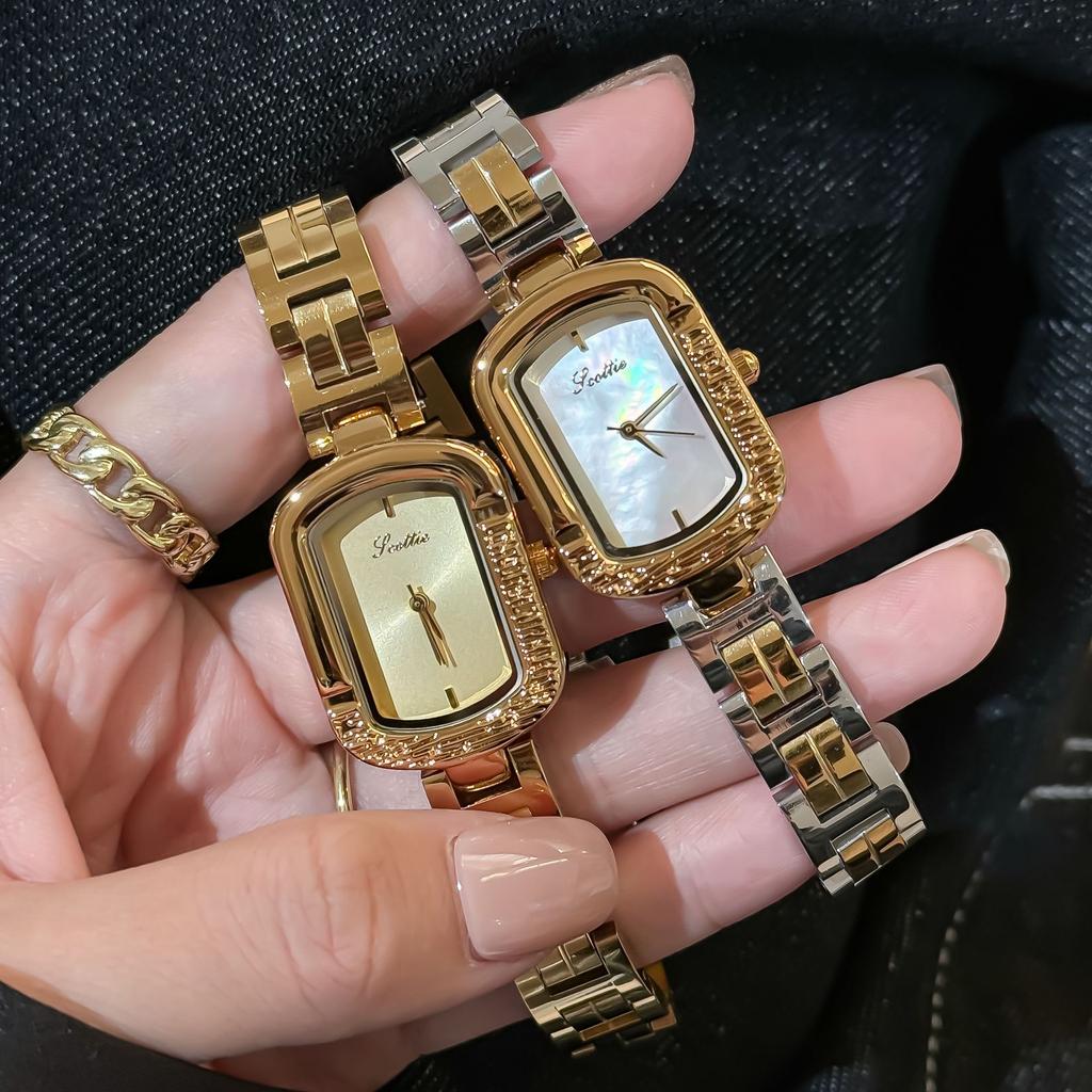 Watch Steel Belt Temperament Fashion E-Commerce Square Fritillary Face Women'S Watch
