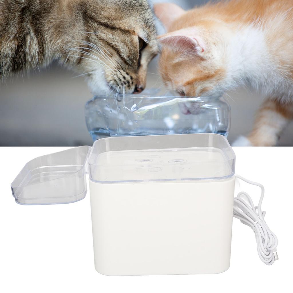 Cat Water Fountain Smart Quiet Automatic Cycle Filtration 2 in 1 Pet Water Dispenser with Bowl for Cats Pets Dogs
