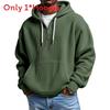 Fall Winter Fashion Mens Hoodie With Waffle Knit Fabric For Casual Streetwear