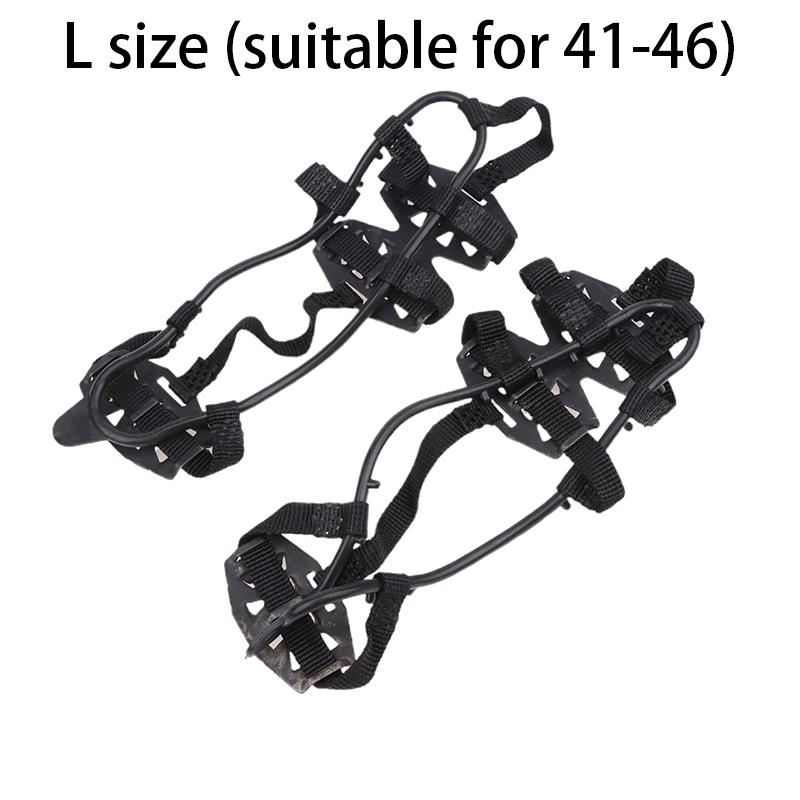 1 Paar ML Steigeisen Schuhüberzug 24 Zähne Anti-Rutsch Eisgriffe Greifer Schuhe Stiefel Wandern Eiskletterschuh Spikes Kletterkette