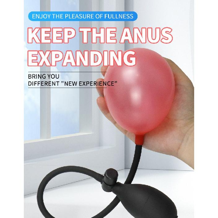 Silicone Expandable Inflatable Anal Pulg Vagina Massager Dilator Butt Pulg BDSM Sex Toy for Men