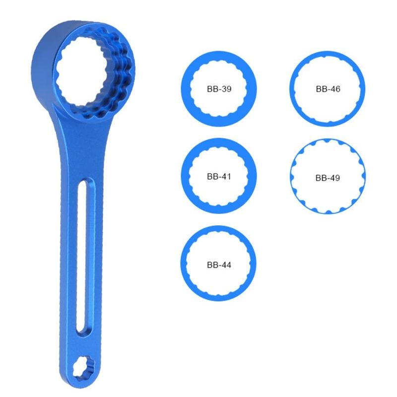 6 in 1 Road Bike Bottom Bracket Wrench Tool Bearing Cup Removal Install Tool Bicycles Bottom Bracket Extractors Tool