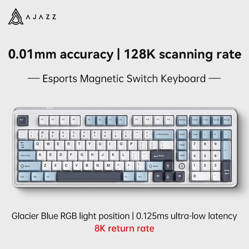 Ajazz AK980 MAX Gaming Keyboard Backlit RGB Wired