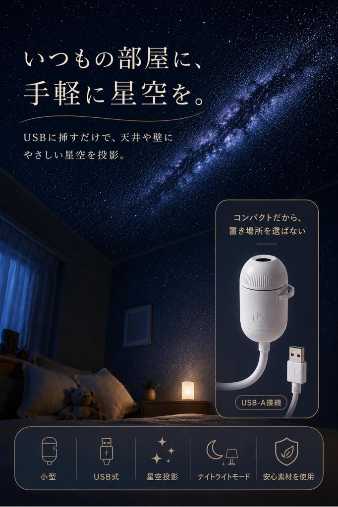 Lifelume Starry Sky Light Planetarium USB Powered Starry Sky Projection Night Light Brightness Adjustable Bedroom Kids Room Relaxation Time Gift of