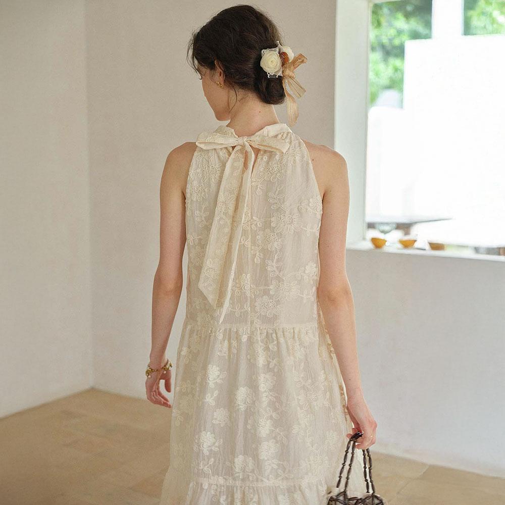 Simpeulleteulo Sr_Halter-Neck Vacation Maxi Dress