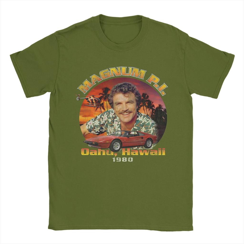 Camisetas Unisex Magnum PI Creativas de Algodón Puro Camisetas de Manga Corta Camiseta con Cuello Redondo Ropa Gráfica