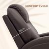 Reclining Massage Armchair with 8 Massage Points and 5 Modes, 84x92x109cm, Dark Brown