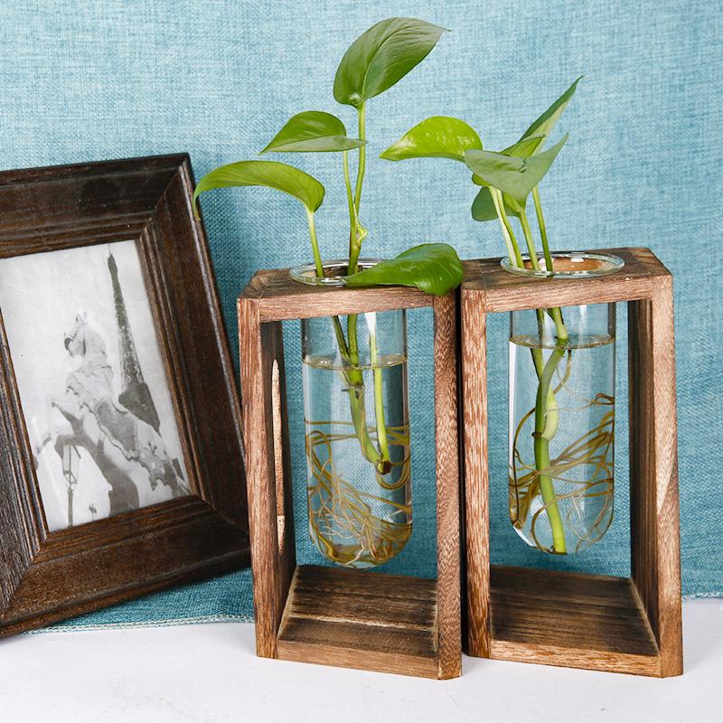 Hydroponic Test Tube Glass Vase: Creative 3D Ornament for Living Room Flower Arrangements - Simple Desktop Decoration