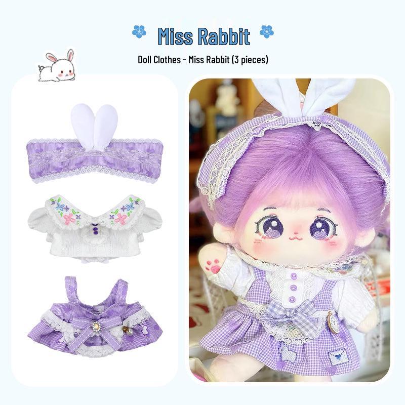 20cm Cotton Plush Doll Clothing Set - Daily Outfits for Boys & Girls