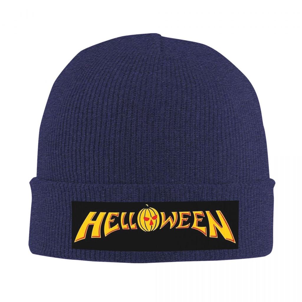 Helloween Rock Band Warm Knitted Cap Fashion Bonnet Hat Autumn Winter Outdoor Beanies Hats for Unisex Adult