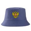 Russian State Emblem Bucket Hat Golden Double Headed Eagle Print FisherUnisex Cap Unisex Outdoor Casual Sun Hat Summer Cotton Hat