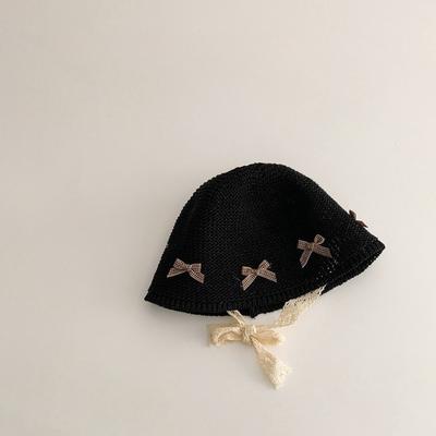 Fashion Summer Baby Straw Hat Bow Beach Lace Straw Hat Outdoor Travel Children Panama Caps for